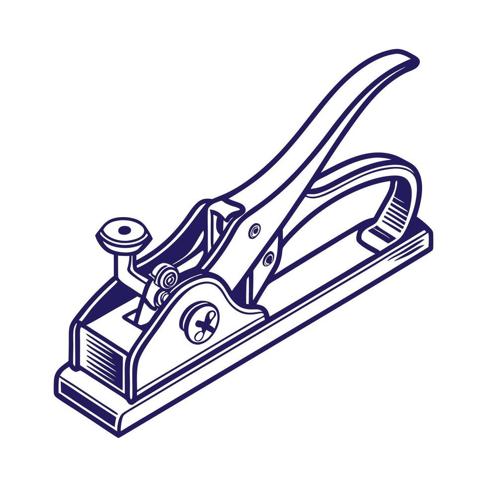 vintage chisel tool illustration white background vector