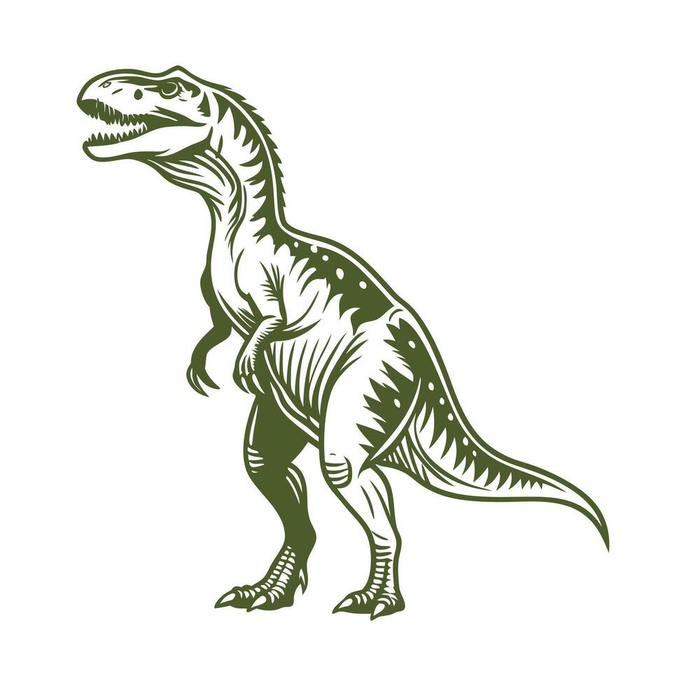 Tyrannosaurus rex dinosaur on white background vector