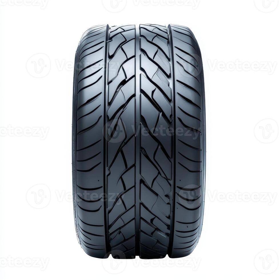 A close-up view of a high-performance tire showcasing its tread pattern photo