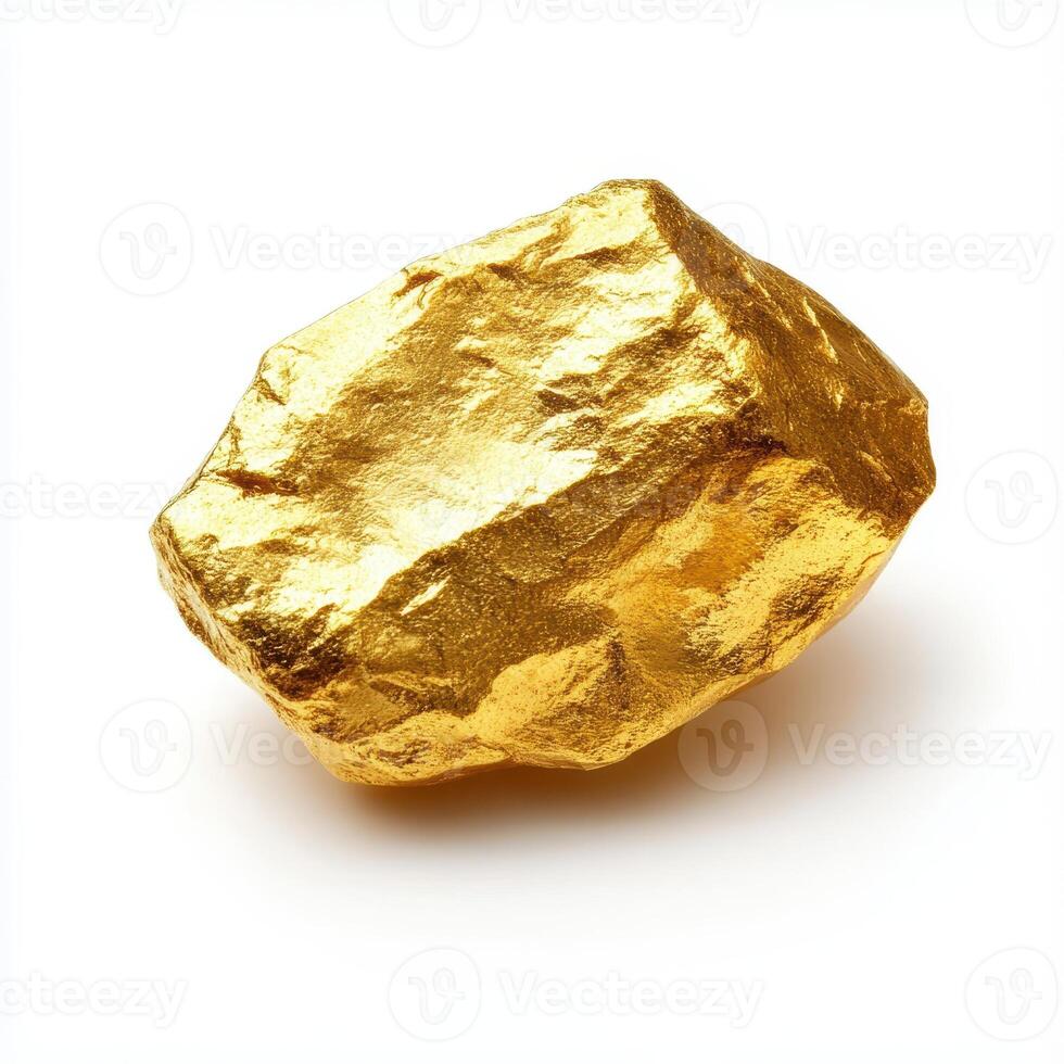 A shiny gold nugget showcasing natural mineral beauty photo