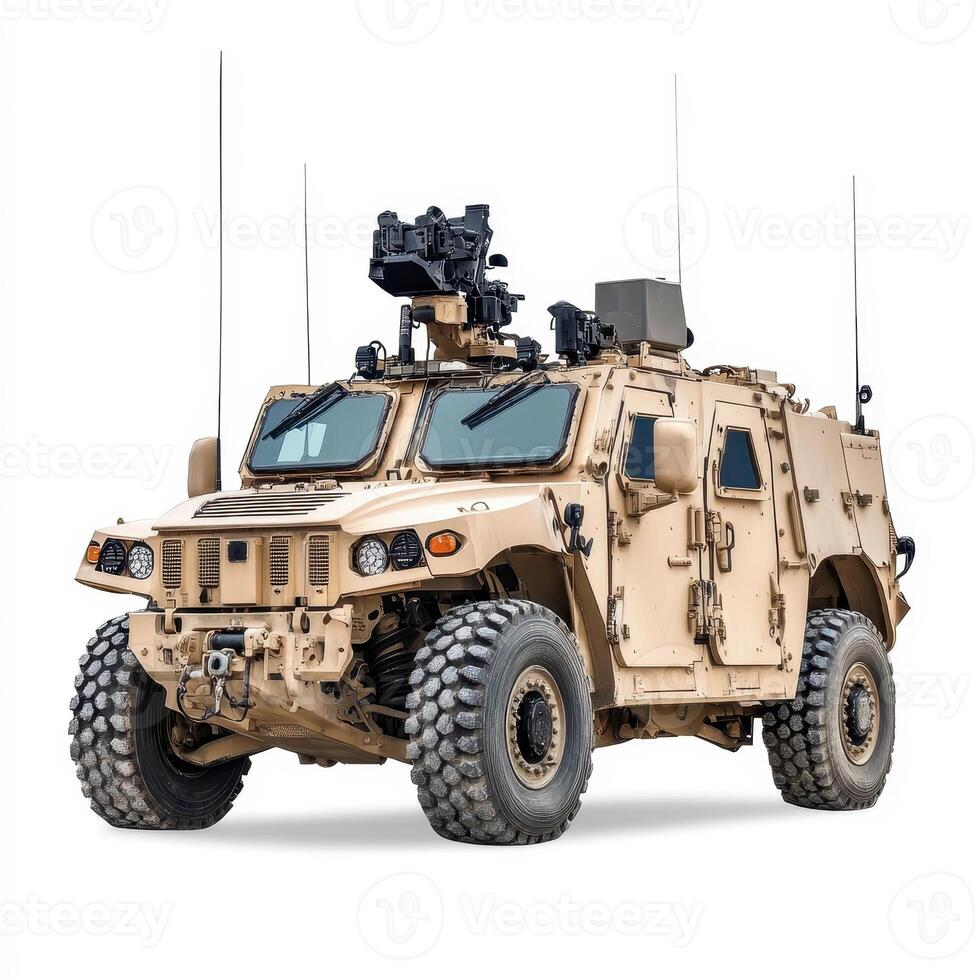 Military vehicle designed for transport and protection in combat situations photo