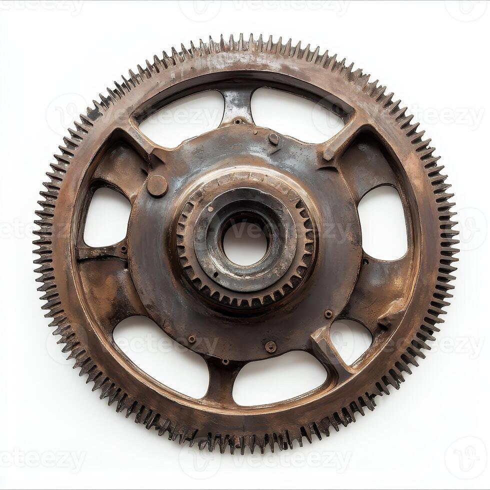 A circular mechanical component with teeth, likely used in machinery for power transmission photo