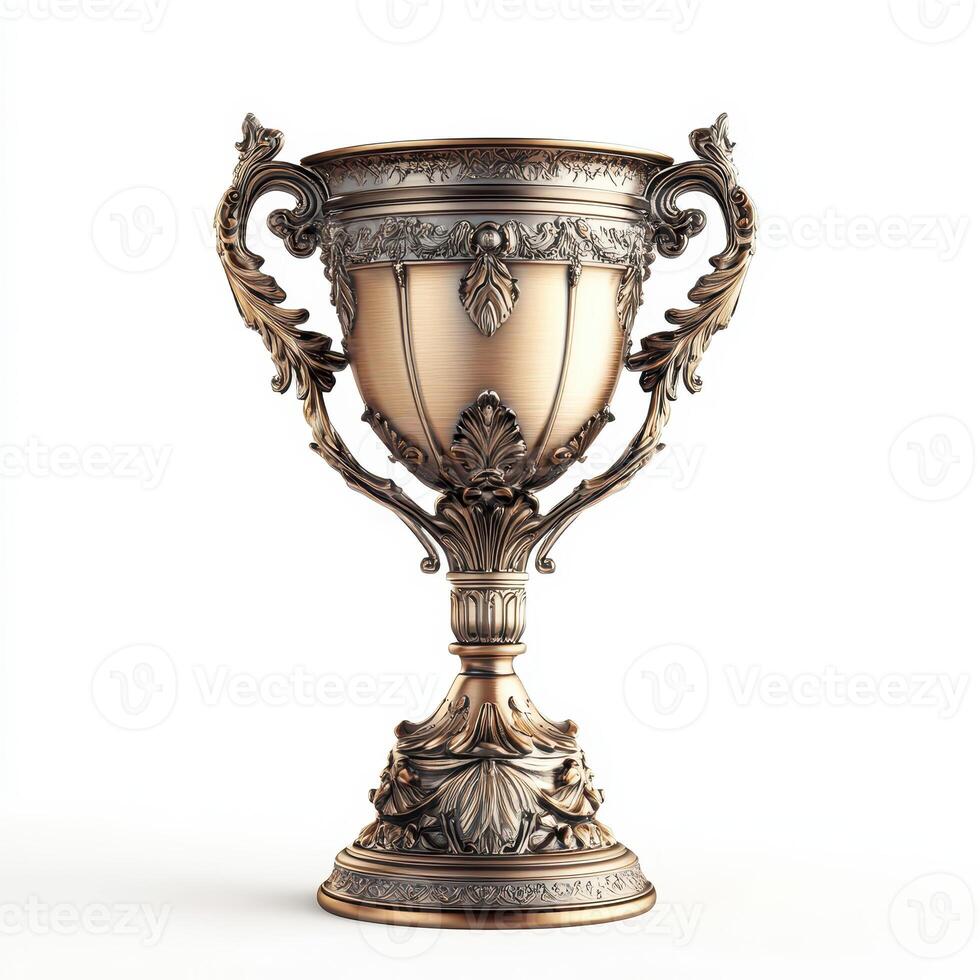 Ornate trophy with intricate designs, symbolizing achievement and victory. photo