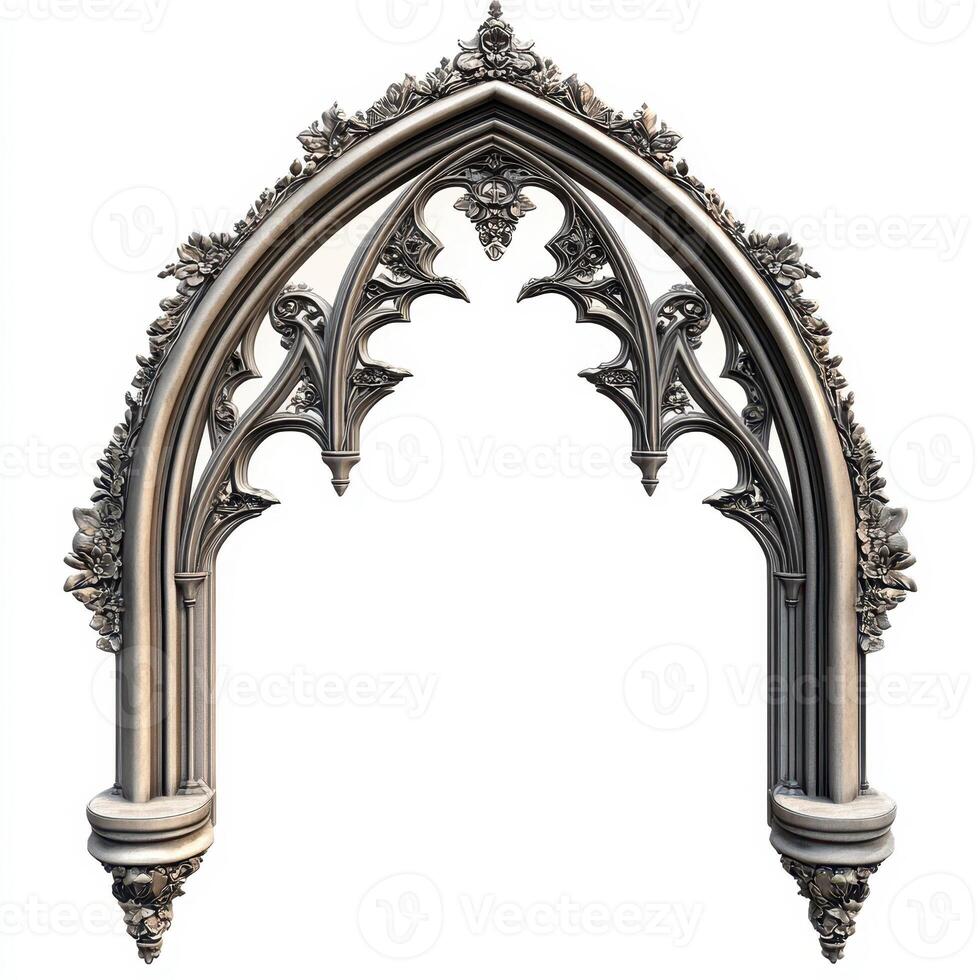Ornate Gothic archway design, showcasing intricate details and architectural elegance photo