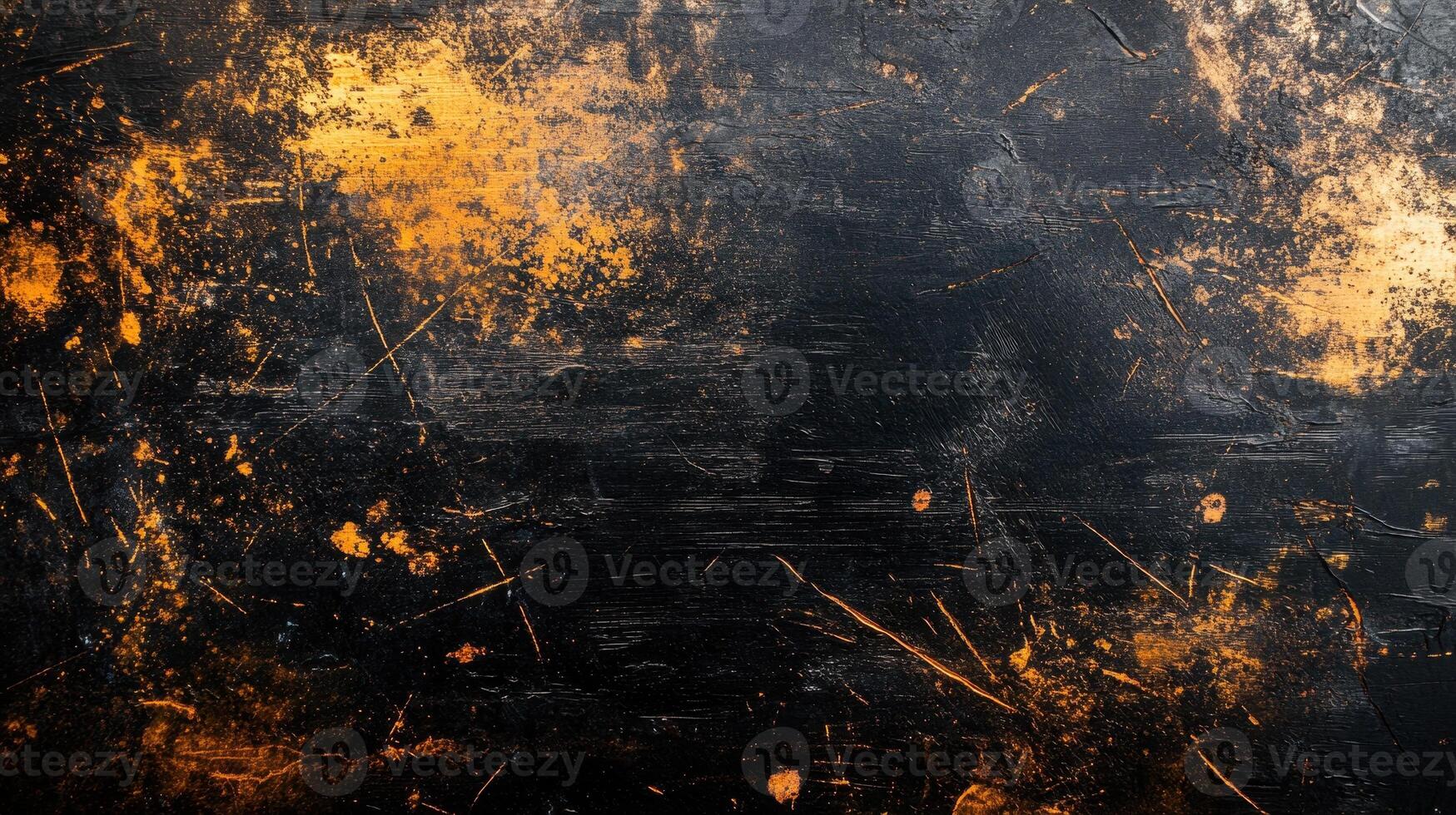 Abstract textured background with dark tones and orange splashes, suitable for design use. photo