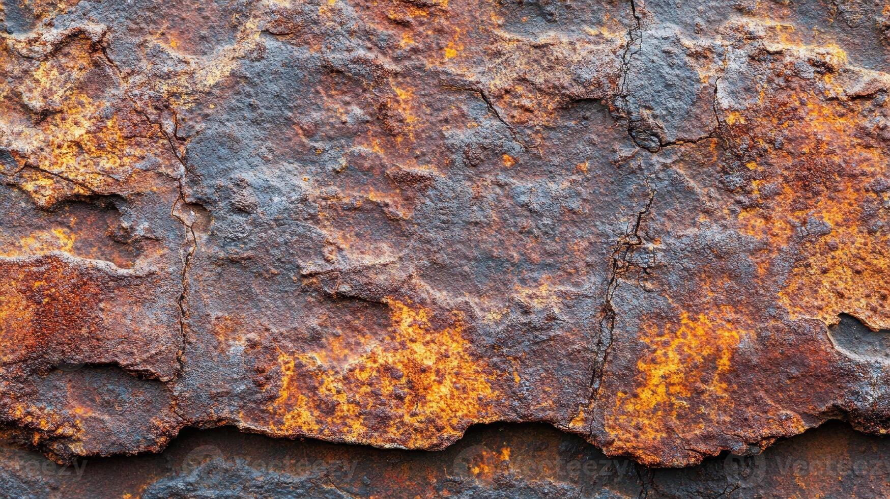 Close-up of rusted metal surface showcasing texture and color variations photo