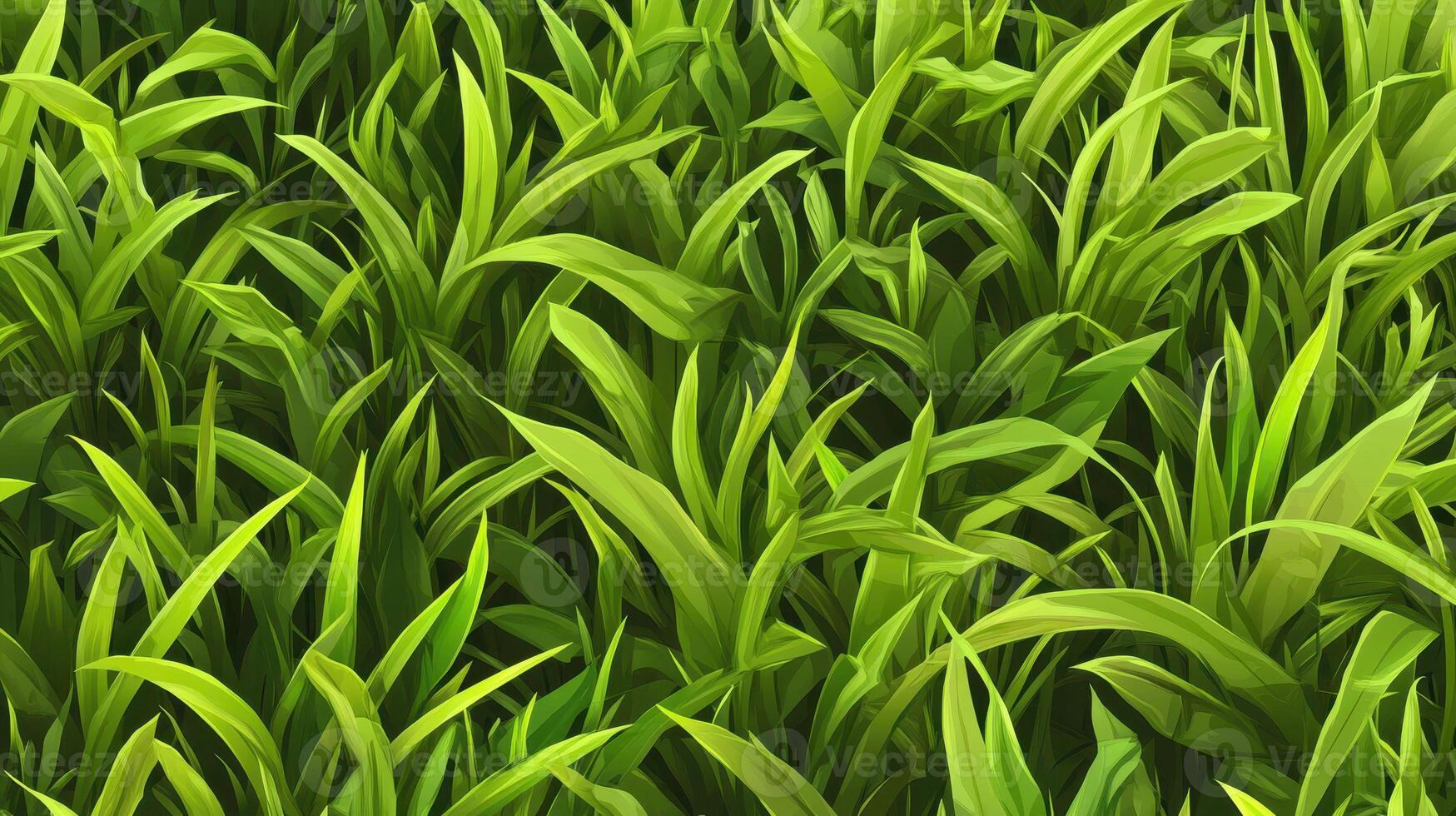 A close-up view of lush green grass, showcasing its vibrant texture and color photo