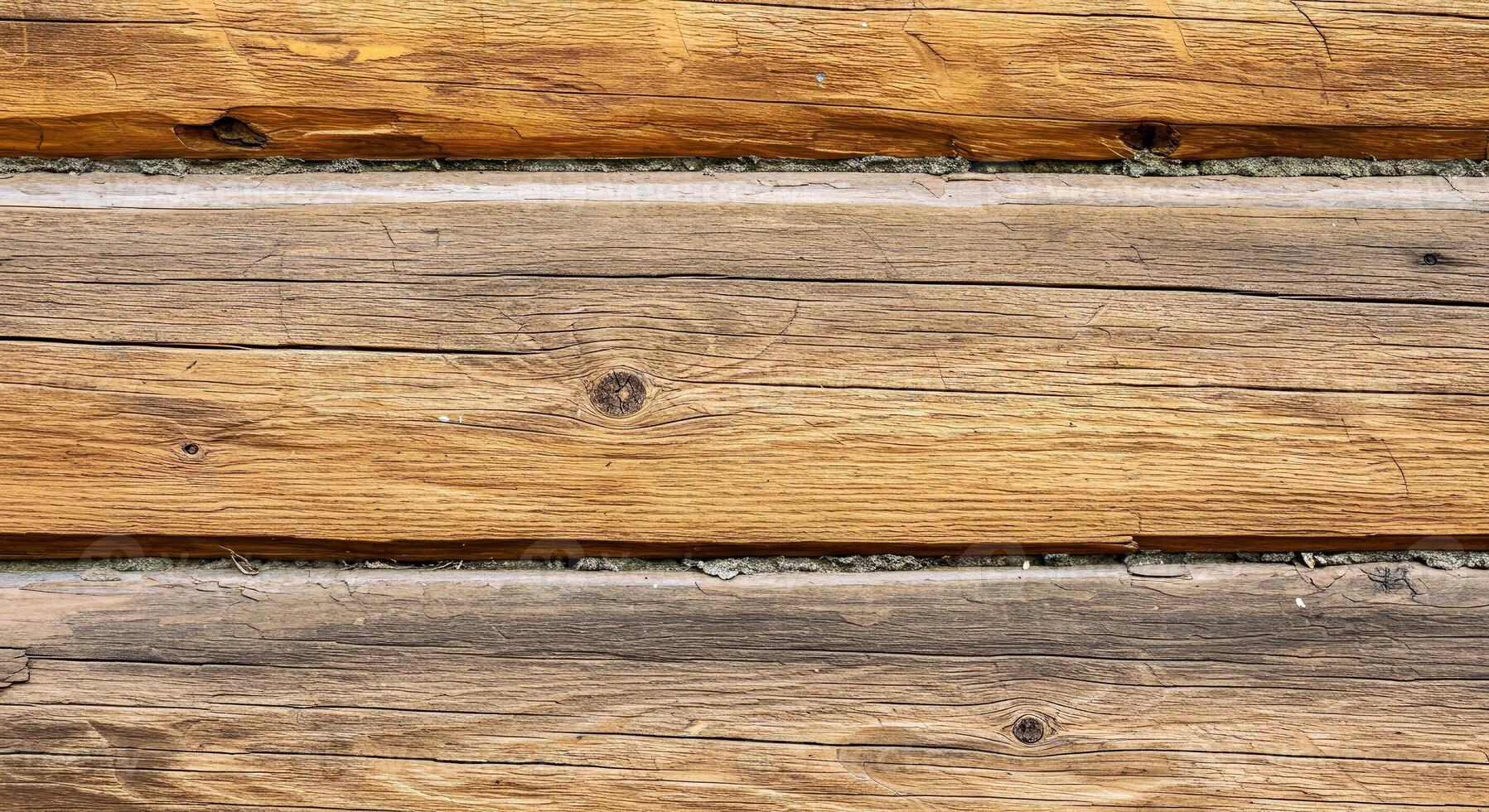 Weathered Log Wood Detail with Visible Knots and Uneven Grain Pattern photo
