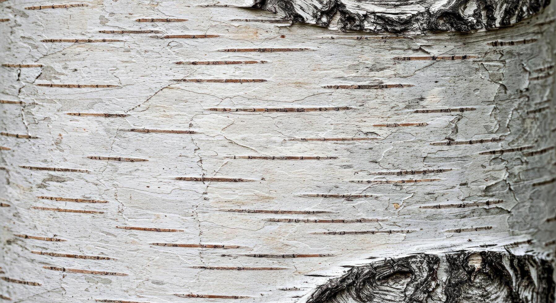 Polished Birch Tree Bark with Light and Dark Gray Shades and Subtle Stripes photo