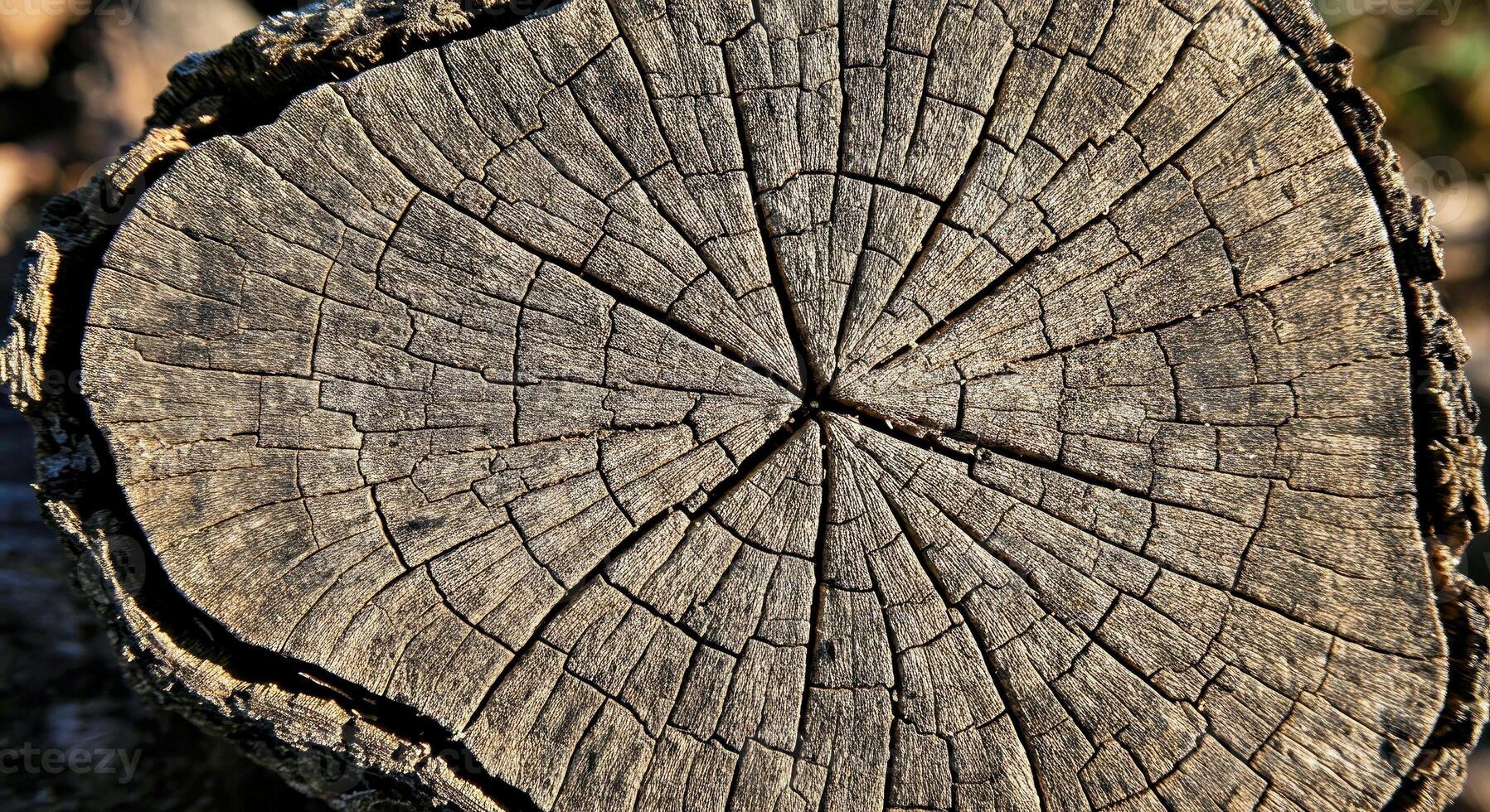 Jagged Elm Wood Piece with Sharp Edges and Distinct Annual Ring Design photo