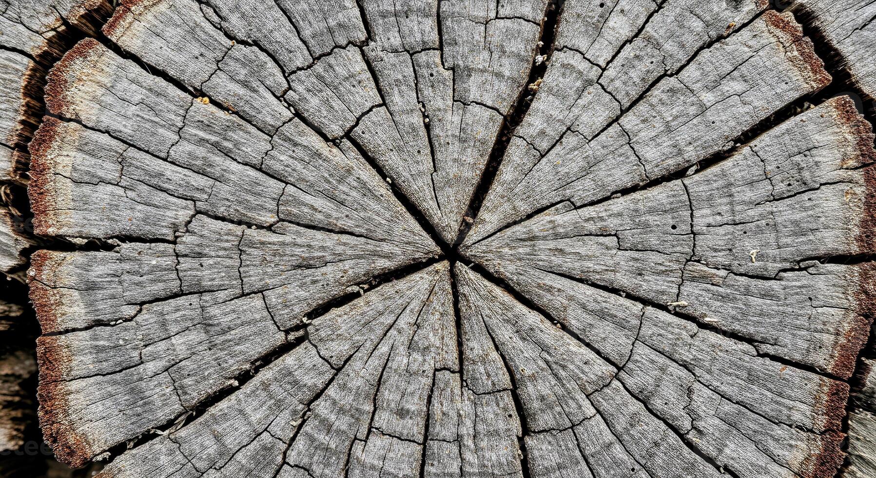 Gnarled Yew Tree Stump with Twisted Form Irregular Rings and Natural Splits photo