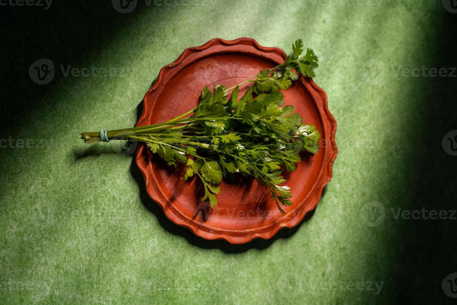 Coriander leaves are a popular winter dish among Bengalis. photo