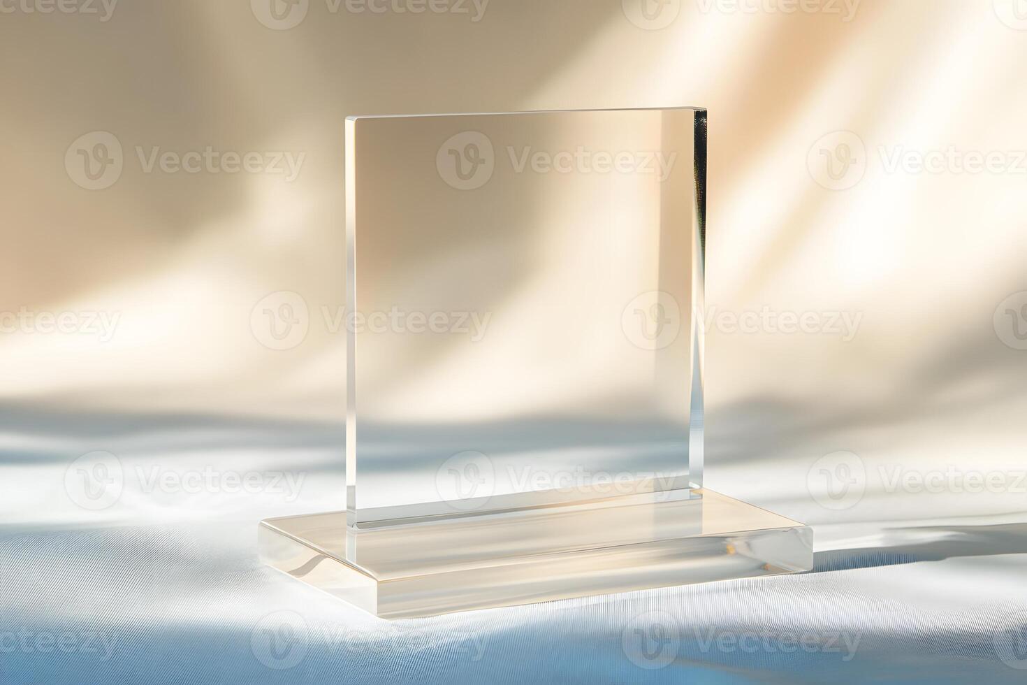 Acrylic Display Stand Presentation with Soft Shadows for Product Showcase photo