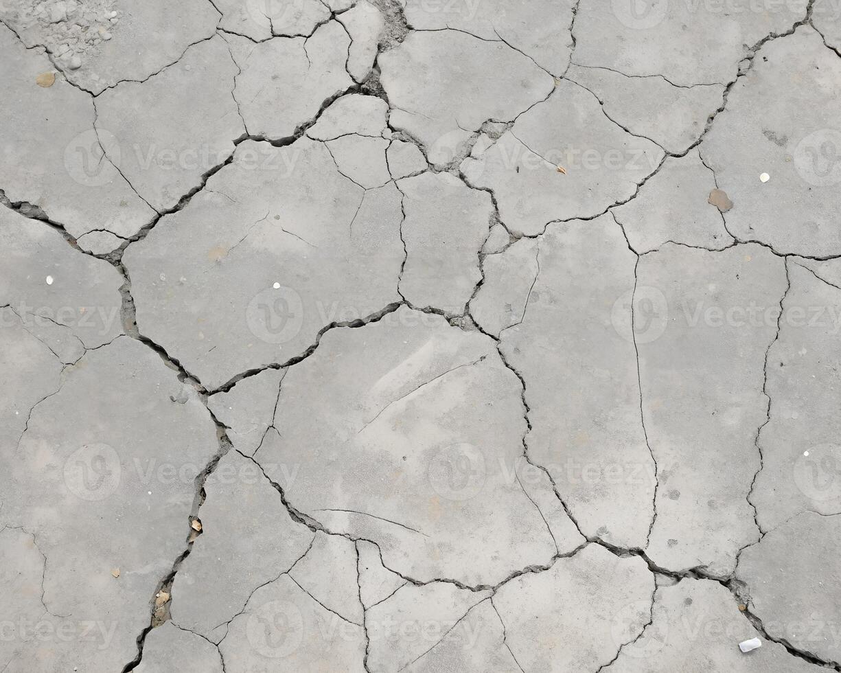 cracked concrete texture top down view photo