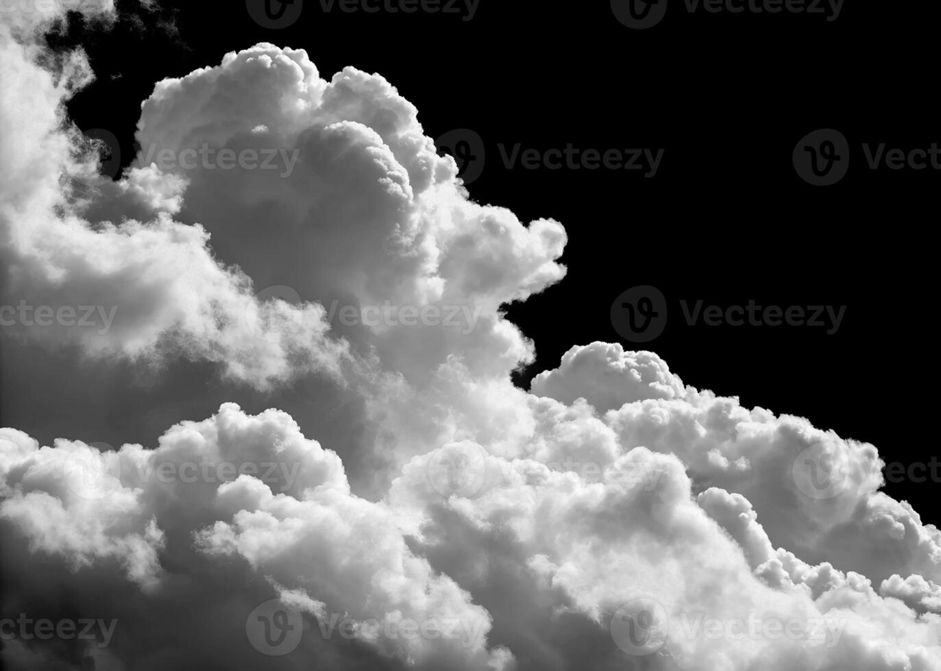 Small Cloud isolated on Black Background photo
