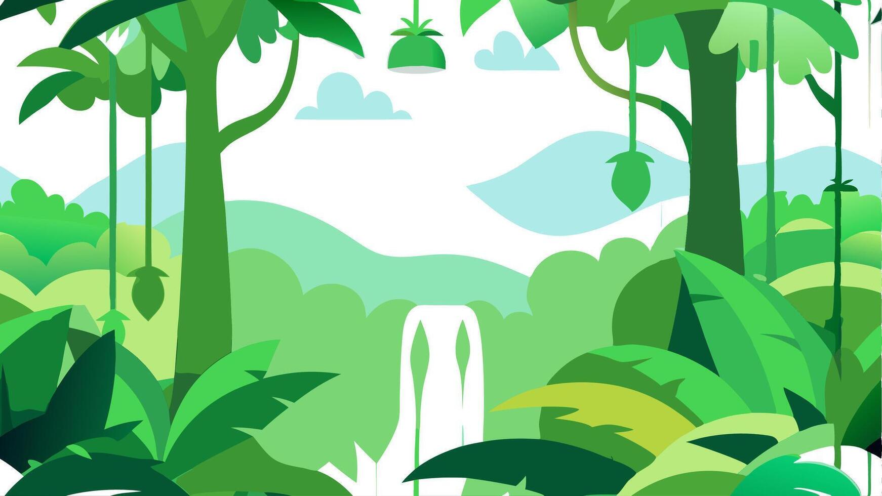 Bright Nature Scene in Minimal Meadow Style vector