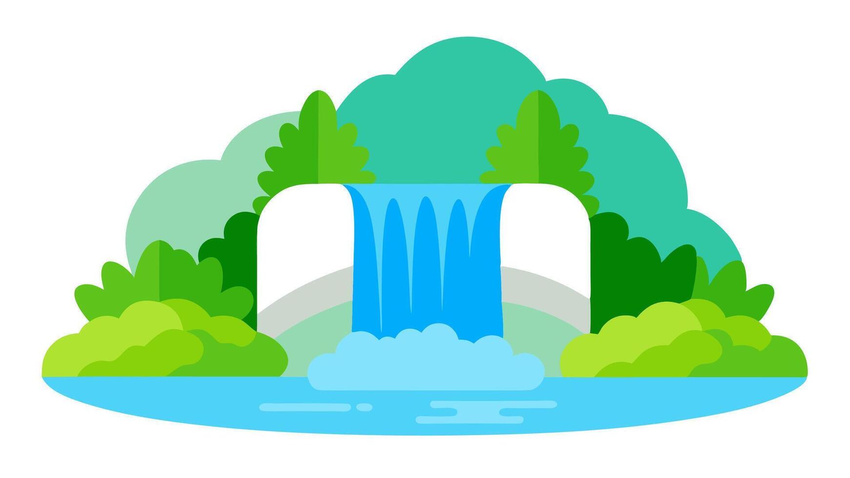 Bright Nature Scene in Minimal Style vector