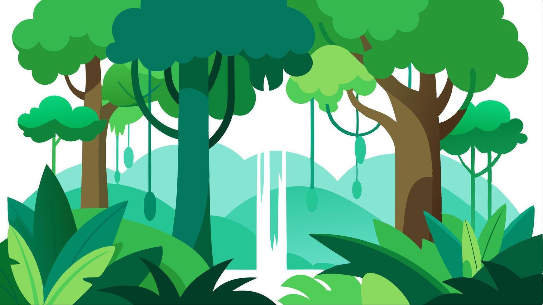 Bright Scene Minimal Meadow Style vector