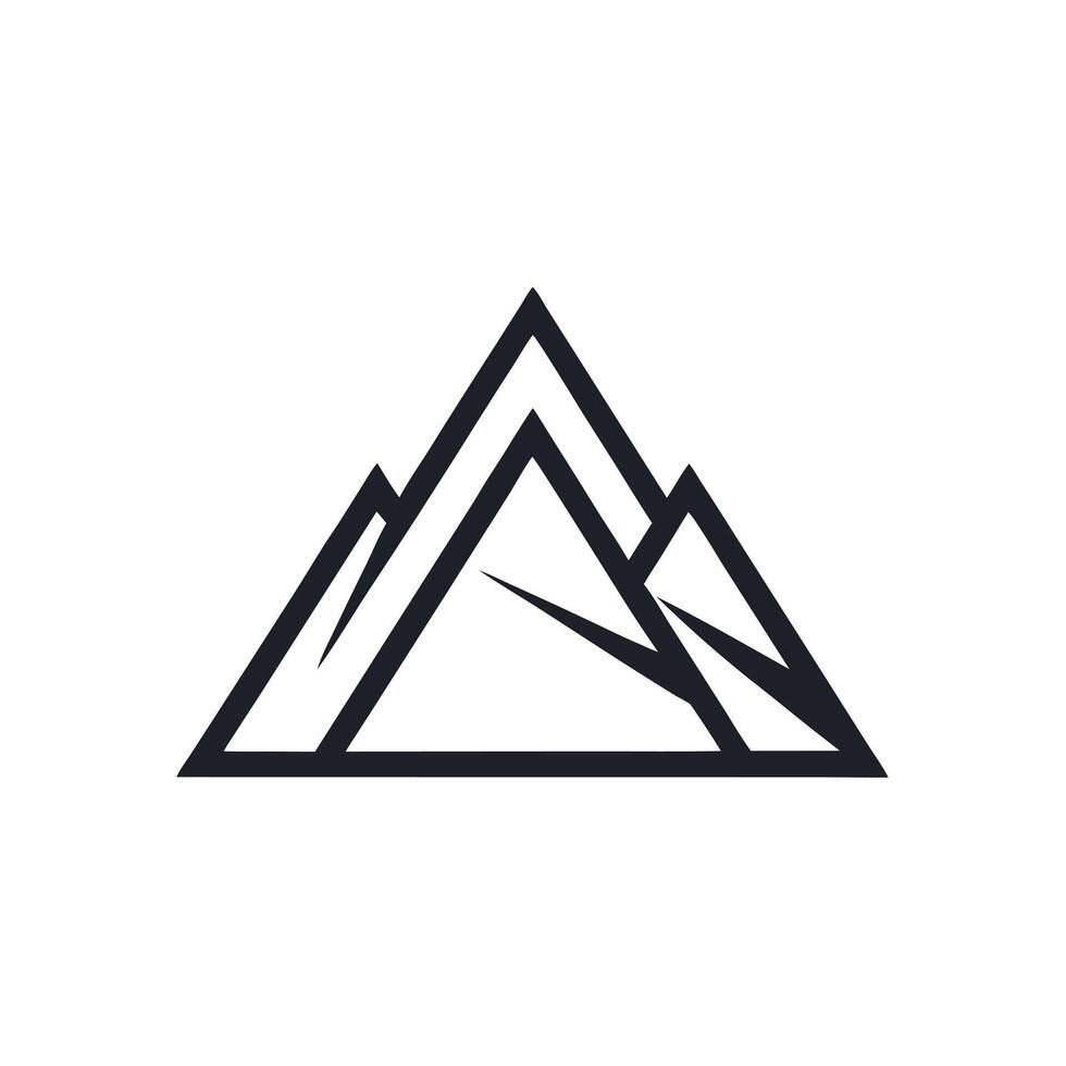 Geometric Mountain Range Logo Simple And Modern Design Illustration vector