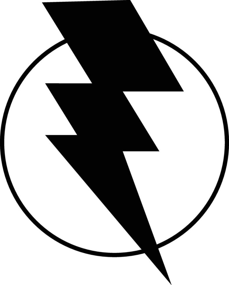 Lightning Strike 2D Illustration Electric Spark 2D Art vector