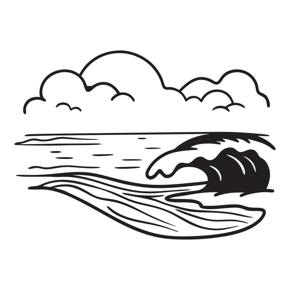 illustration of a sea landscape vector