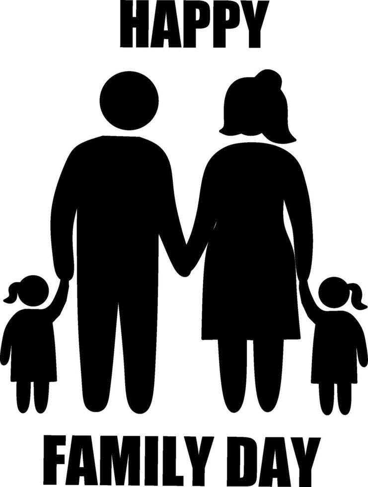 Happy Family Day Celebrating Family Unity and Togetherness vector