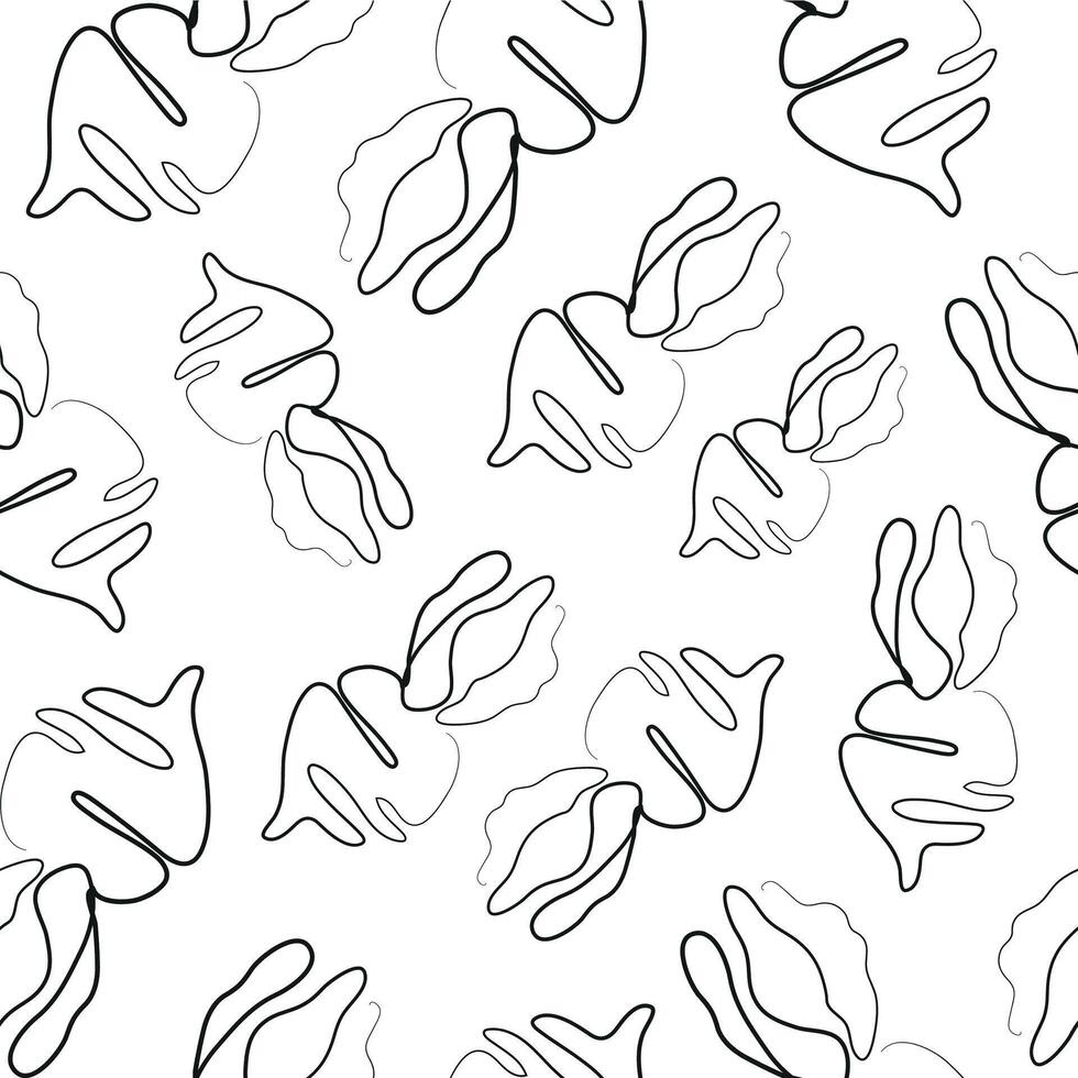 seamless pattern with simple red beetroot icon with tail in line art style, for various food designs vector