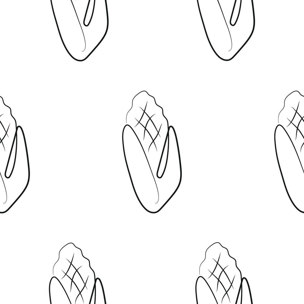 pattern with a simple corn cob icon in line art style, for various designs and packaging vector