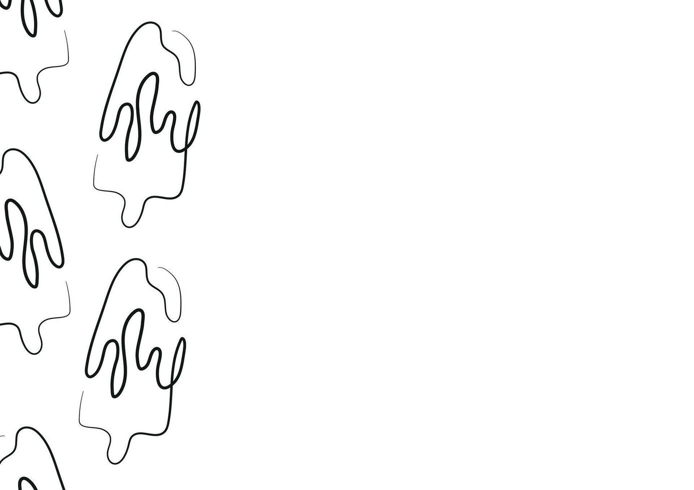 poster with a simple icon of a rectangular ice cream on a stick drawn with a single outline in line art style vector