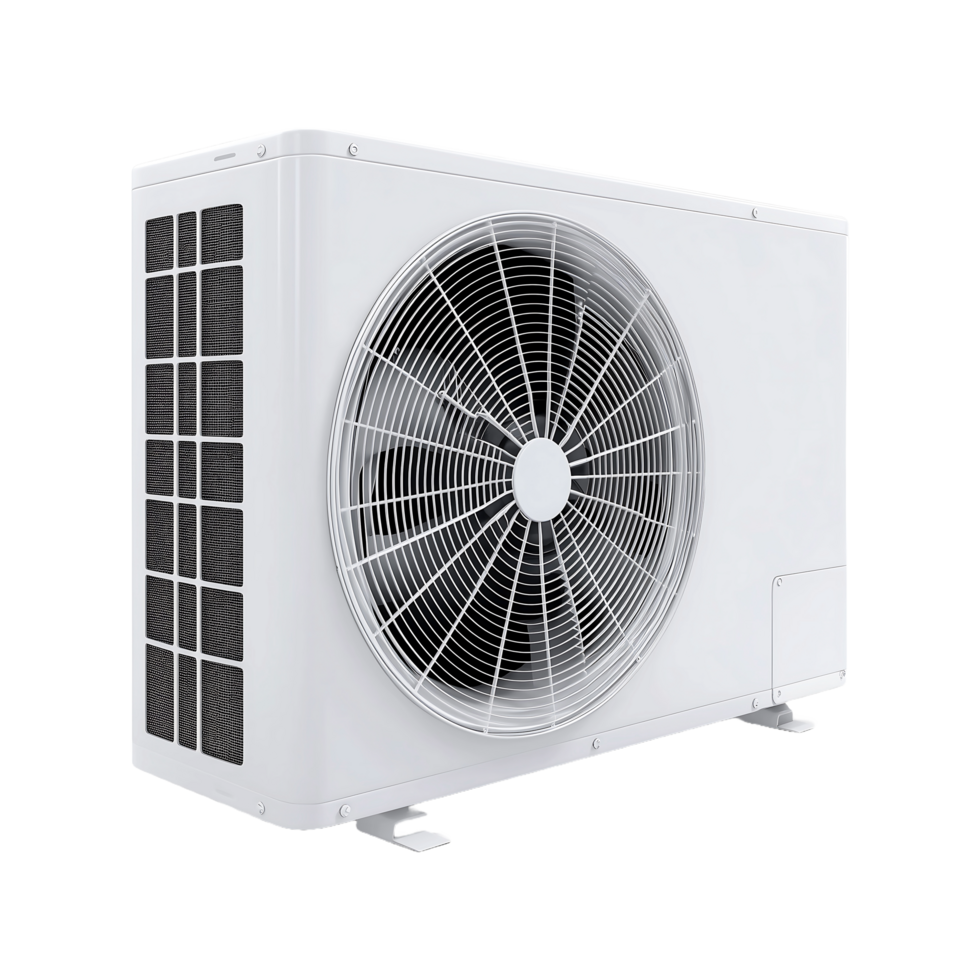 Modern HVAC Outdoor Unit White Air Conditioning System png