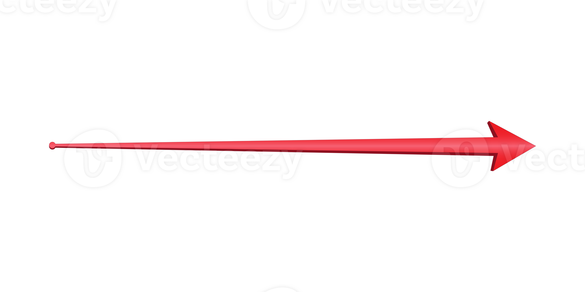 3d long red arrow pointing right left up down for direction indication png