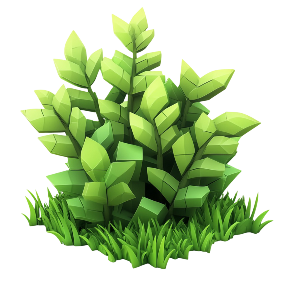 Tropal Palm Tree Growing from a Cube Shaped Planter in a Stylized Concept png