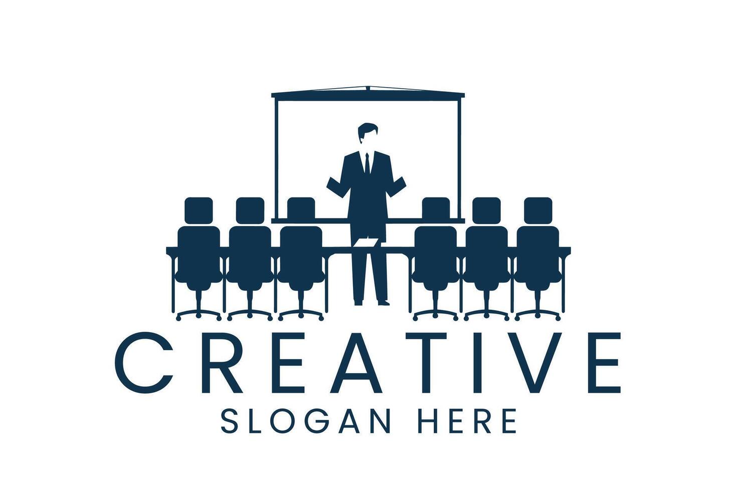 Business meeting presentation conference seminar training workshop corporate event vector