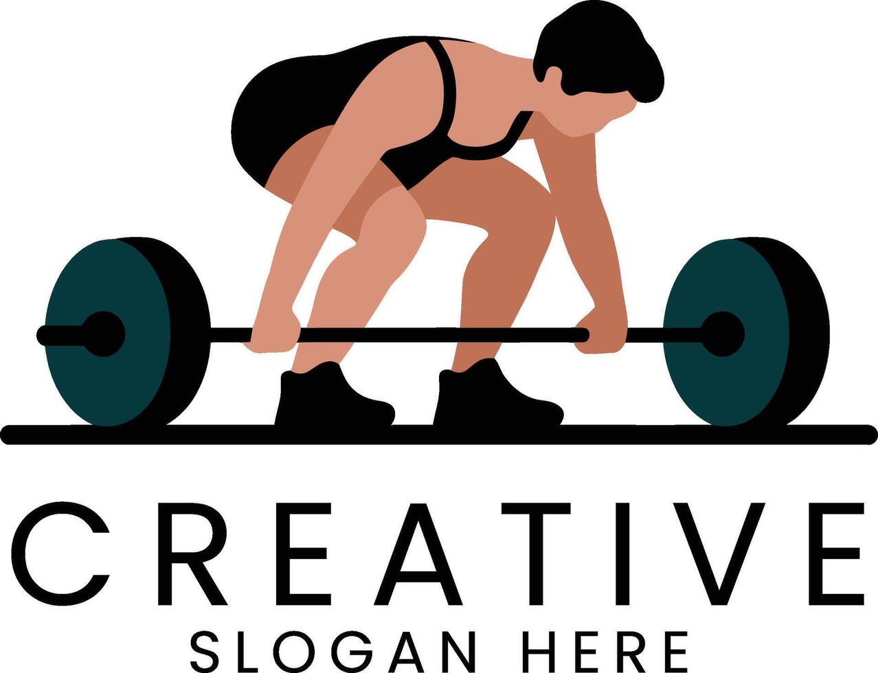 Strong Athlete Lifting Weights Fitness Gym Design man icon power sport vector