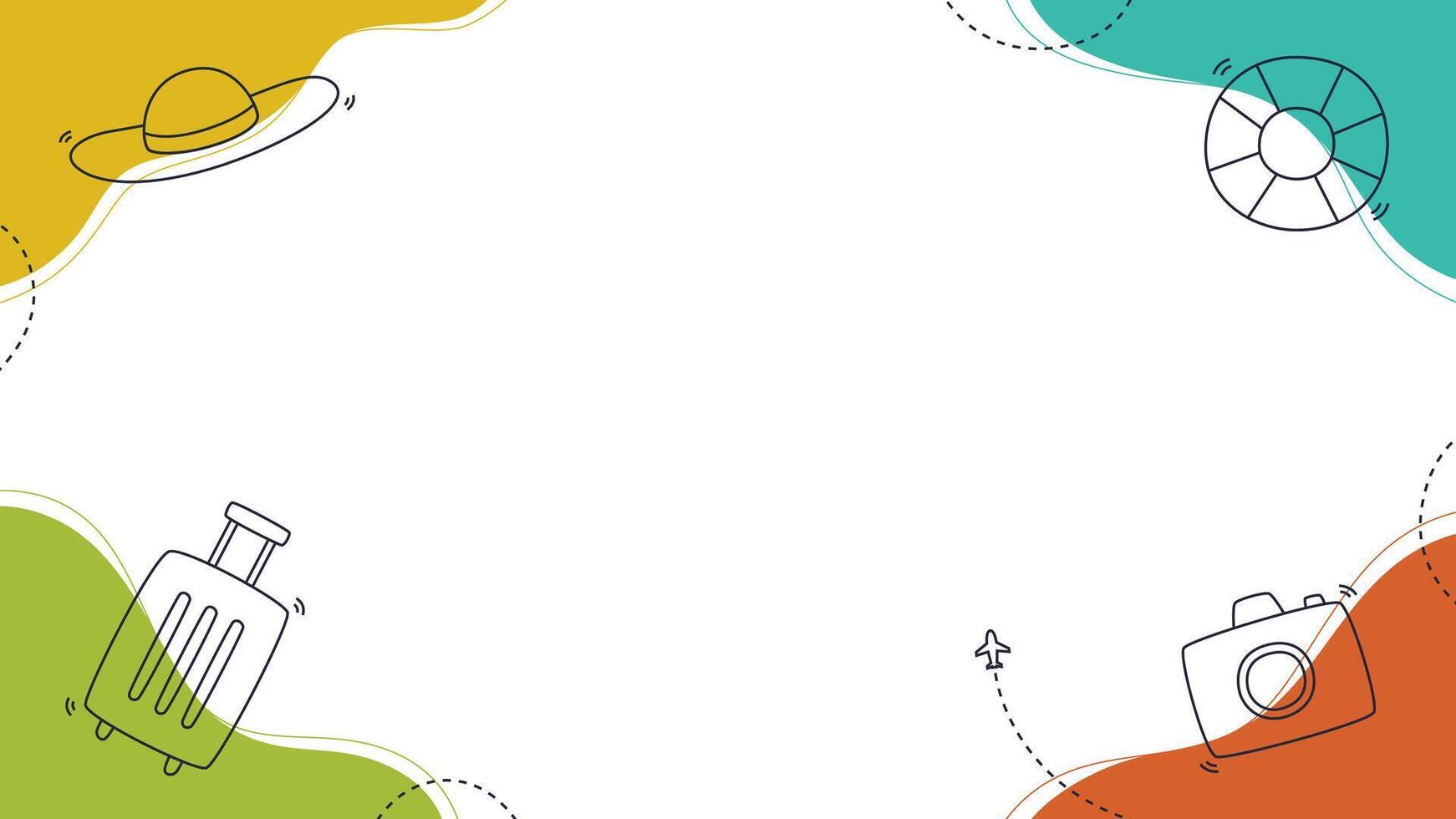 Horizontal travel and summer holiday copy space background vector