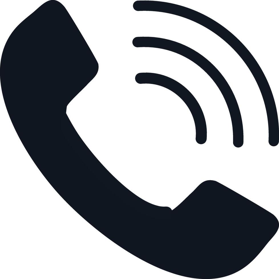 A phone icon with a black background vector