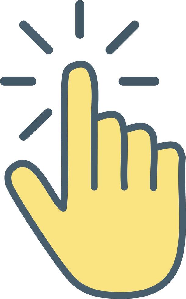 A hand with a finger pointing up and a light coming from it vector