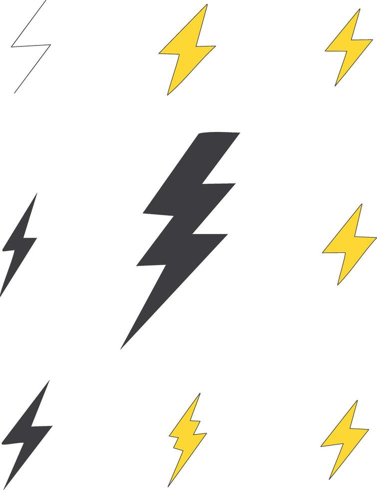 Lightning bolt icon vector