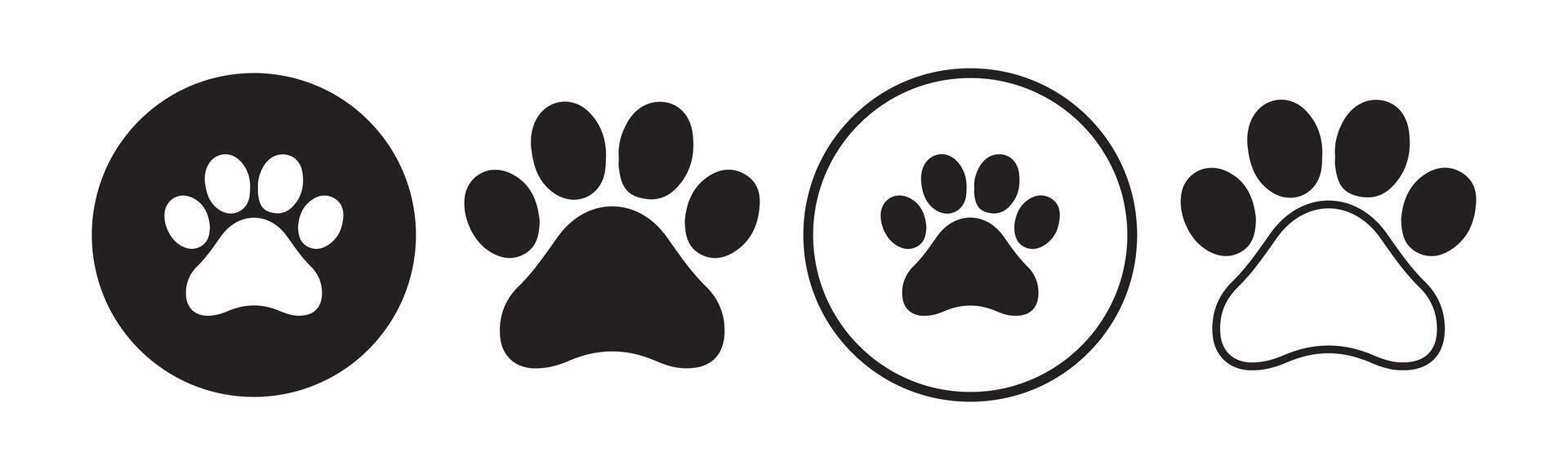 Dog or cat paw icon vector