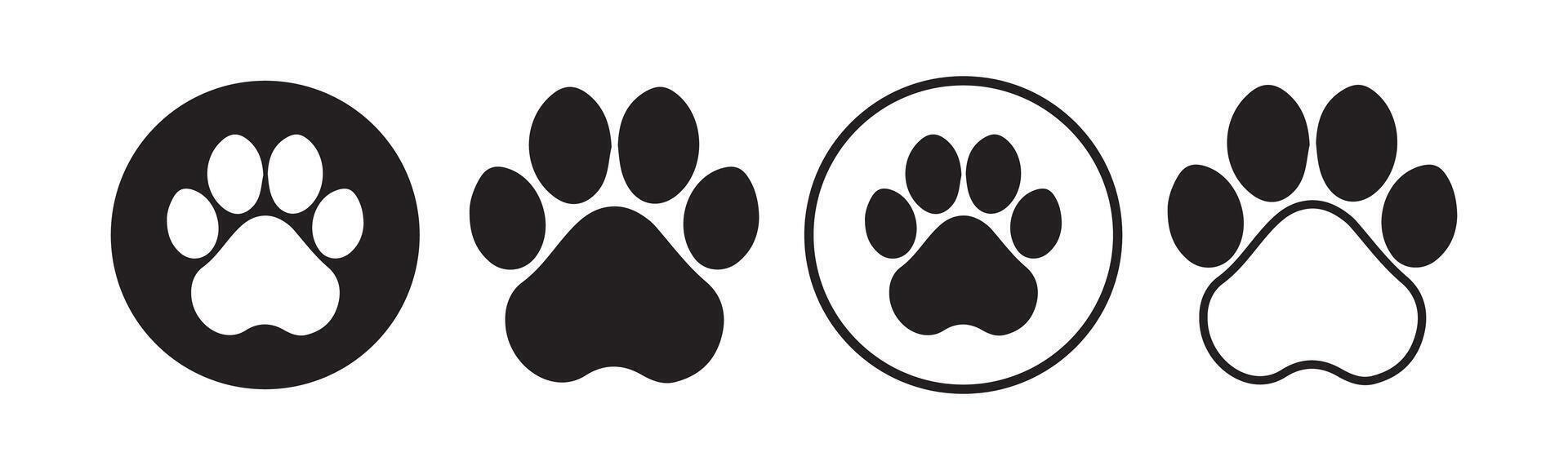 Animal footprint icon illustration vector