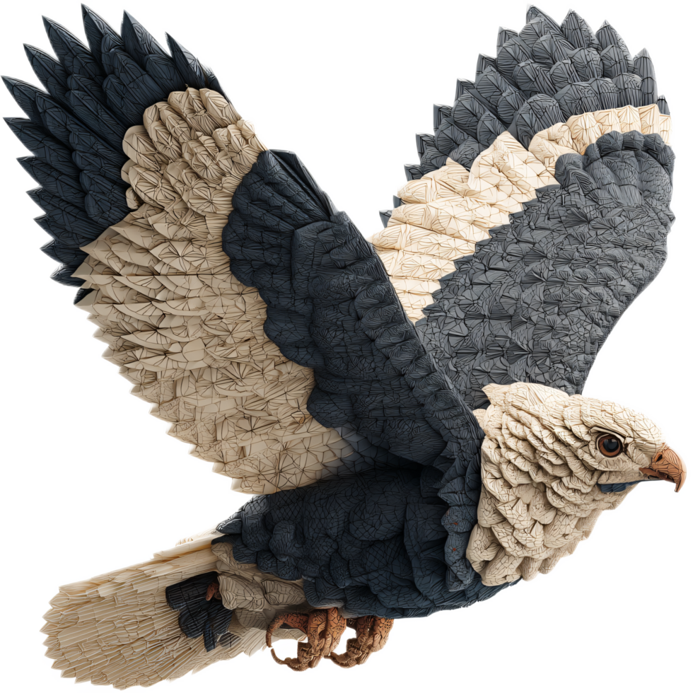 Detailed Feathered Bird in Majestic Flight Captured with Artistic Flair and Precision png