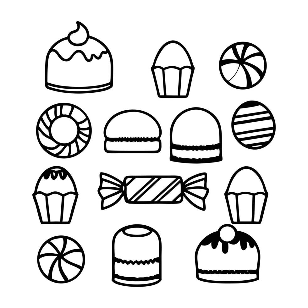 Hand Drawn Sweets and Cakes Collection vector