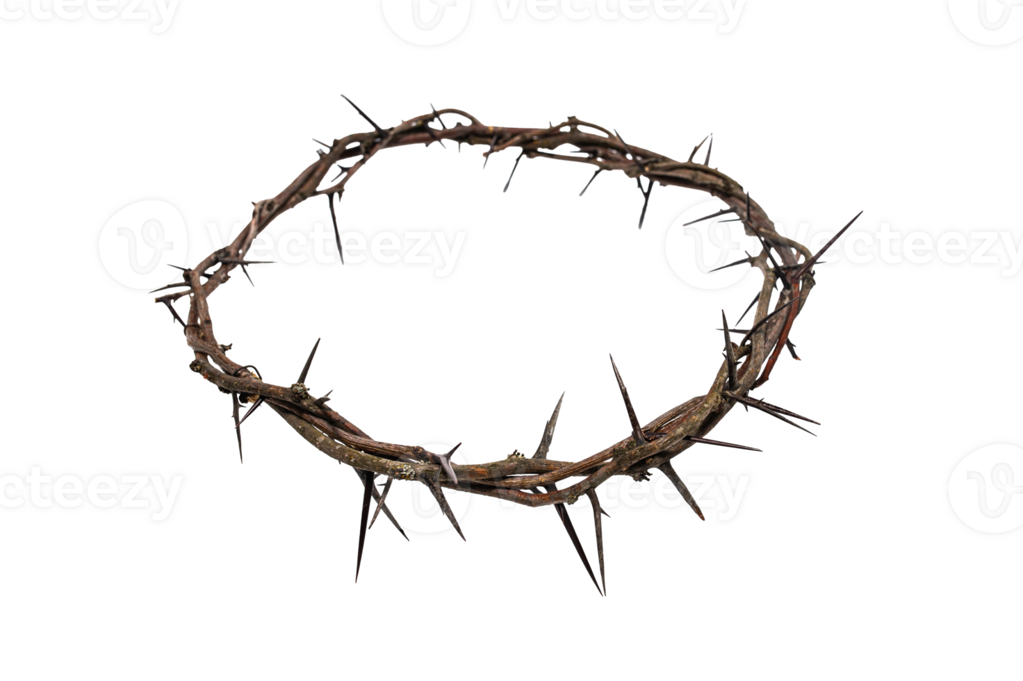Crown of thorns casting a distinct shadow, creating a symbolic easter image of suffering, sacrifice, and remembrance good friday cutout isolated on a transparent background png
