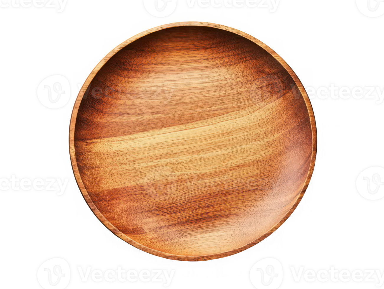 Rustic Wooden Plate for Sustainable Dining png