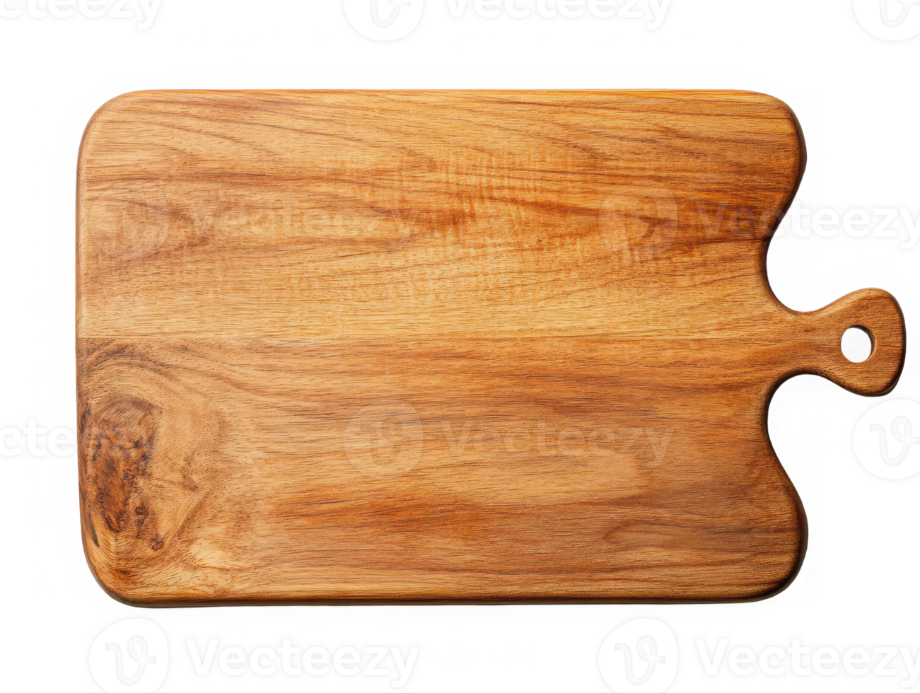 Natural Wooden Cutting Board with Handle for Kitchen Use png