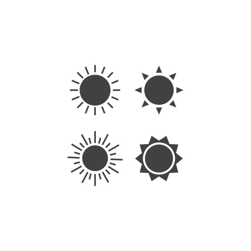 Sun Icon Collection Elements Set Stock Image. vector