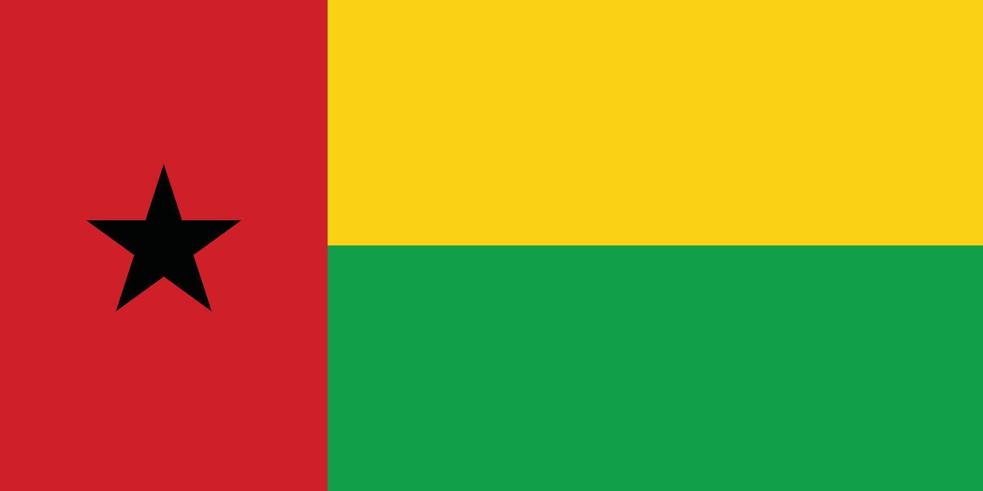 Guinea Bissau Flag Stock Image. vector