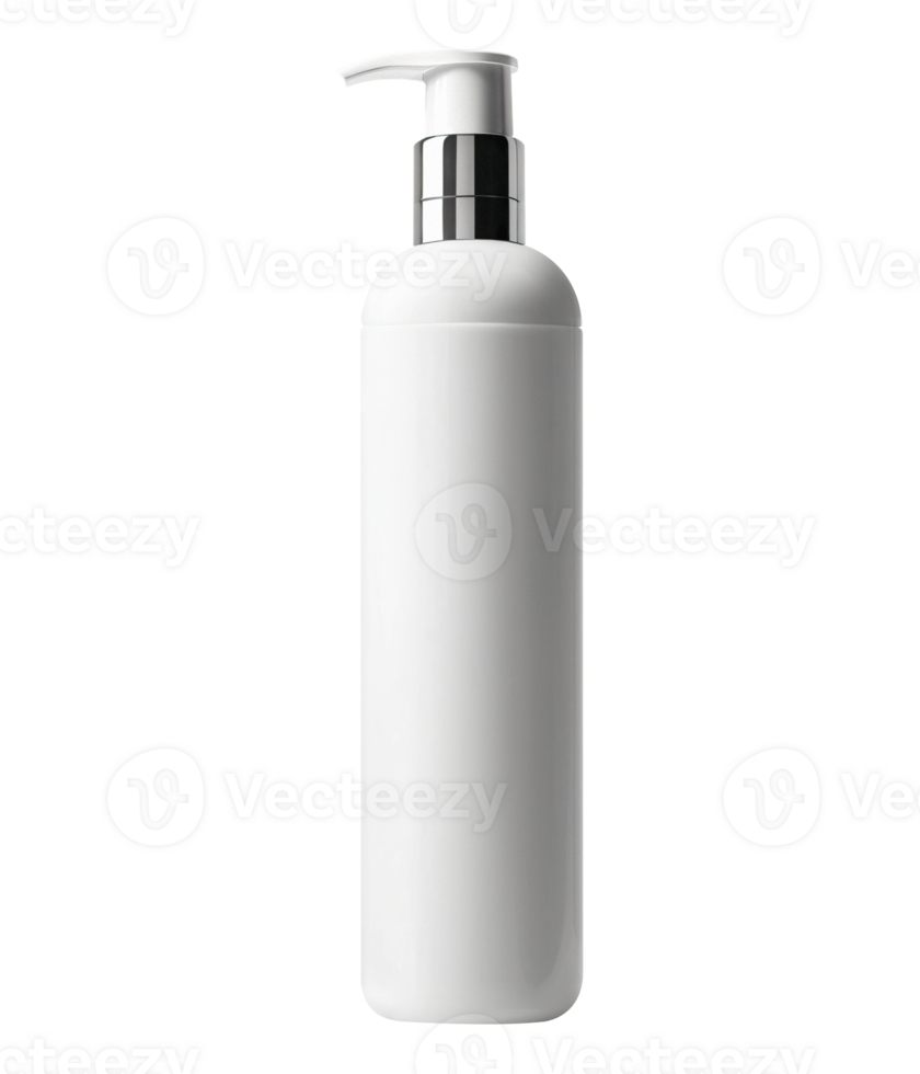White Bottle Shampoo Body Soap Mockup Design Logo png