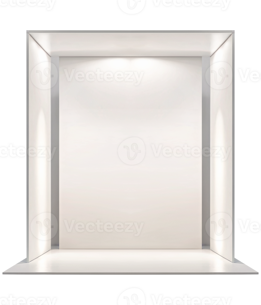 Exhibition White Booth Backdrop Background For Mockup Design png