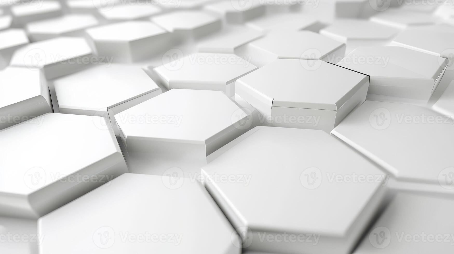 Abstract white hexagonal geometric pattern background photo